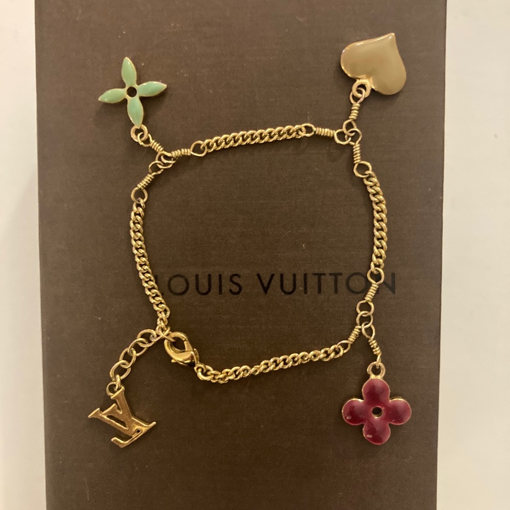 Authentic, Vintage, Louis Vuitton charm bracelet.